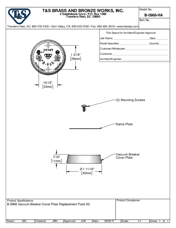 Cutsheet