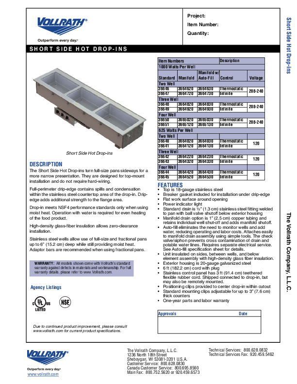 Cutsheet