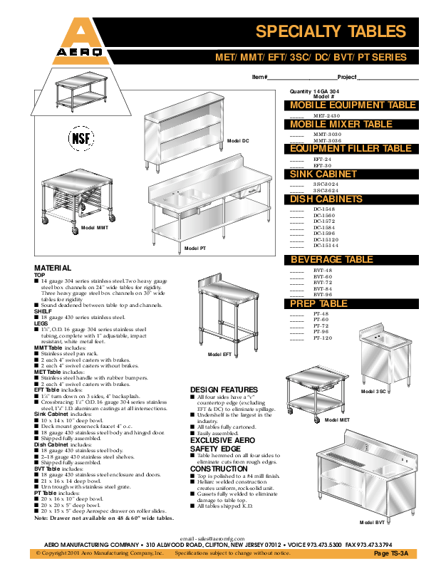 Cutsheet