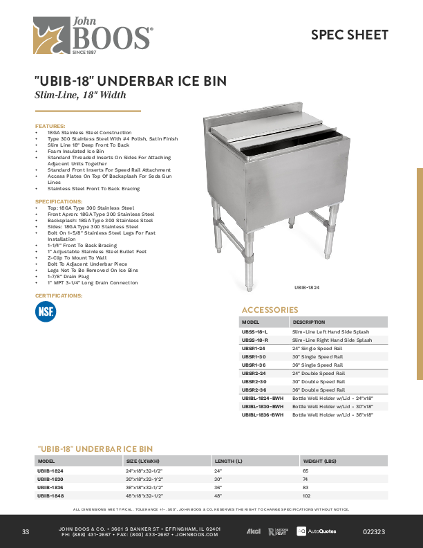 Cutsheet