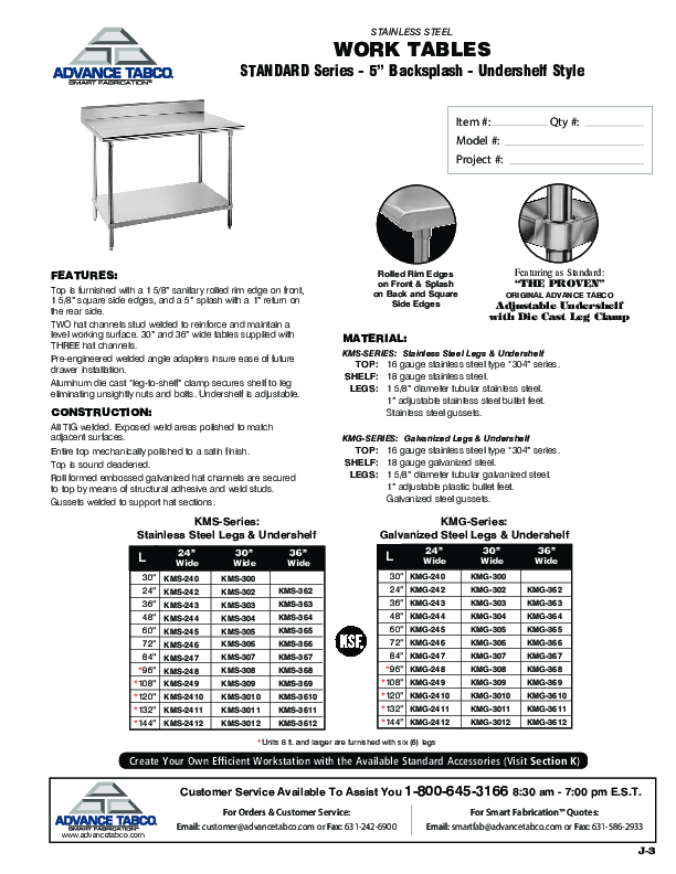 Cutsheet