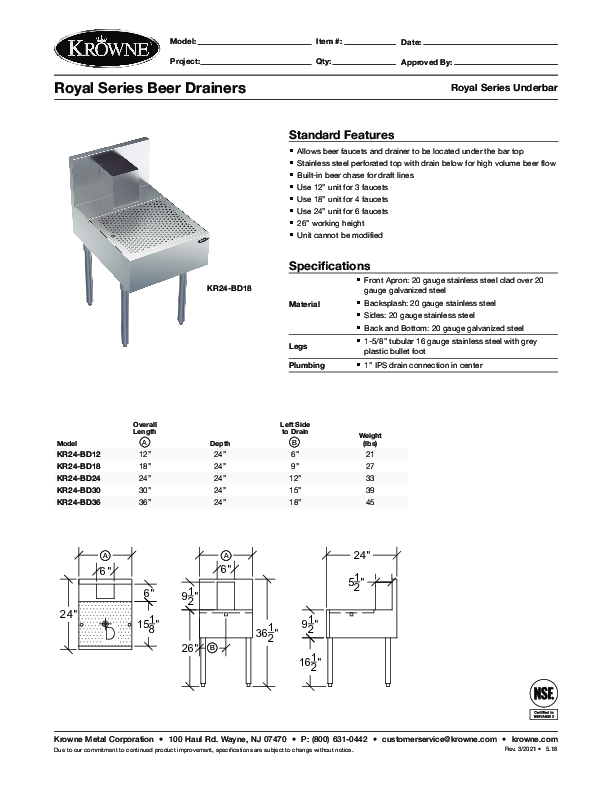 Cutsheet