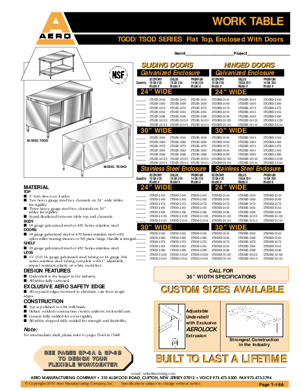 Cutsheet