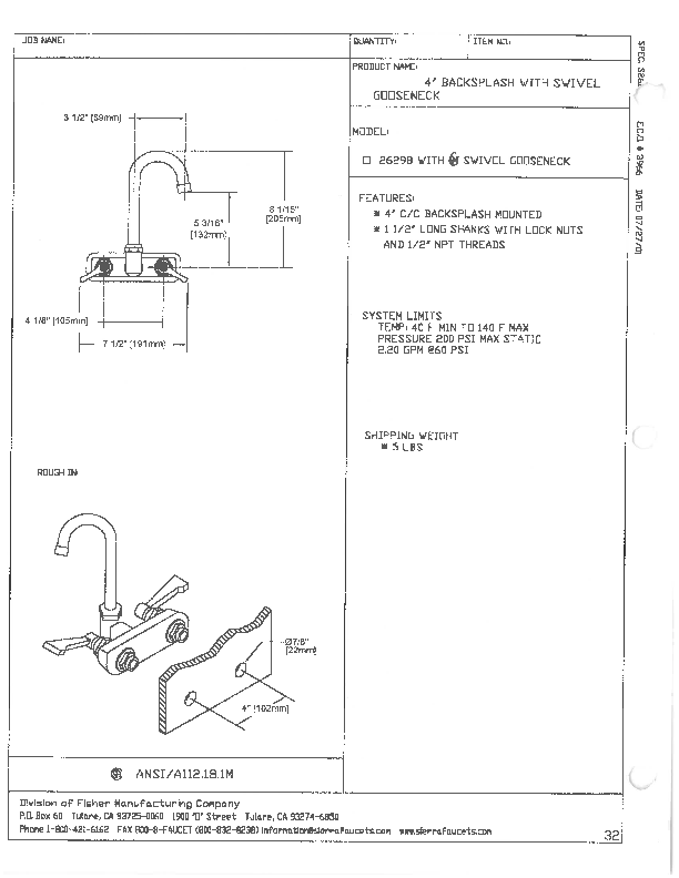 Cutsheet