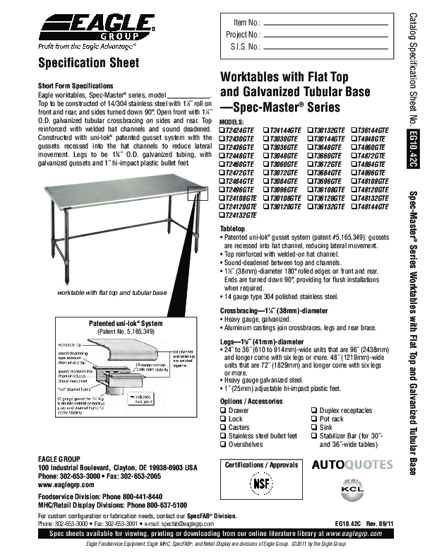 Cutsheet