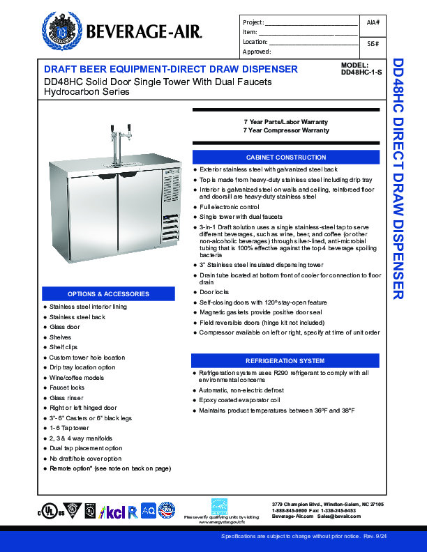 Cutsheet