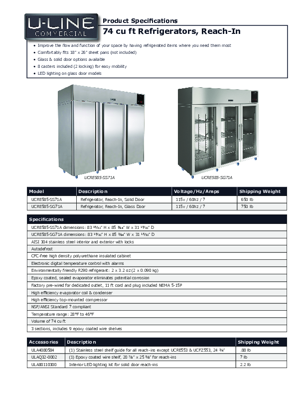 Cutsheet