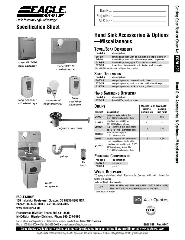 Cutsheet