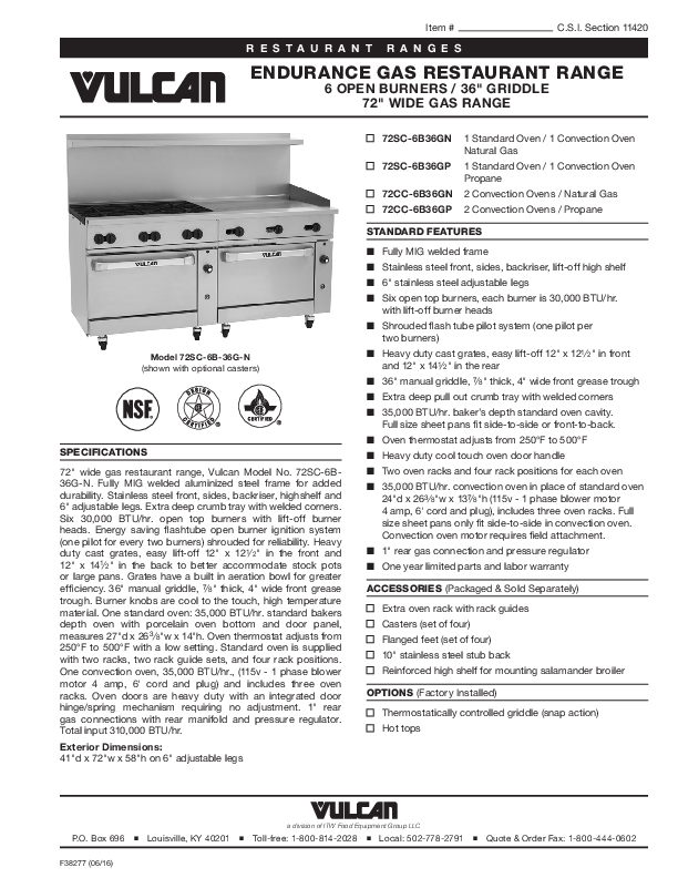 Cutsheet