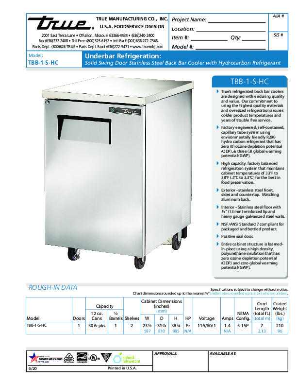 Cutsheet