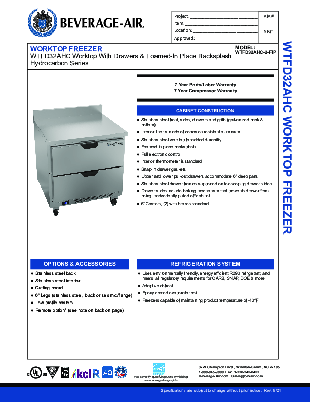 Cutsheet