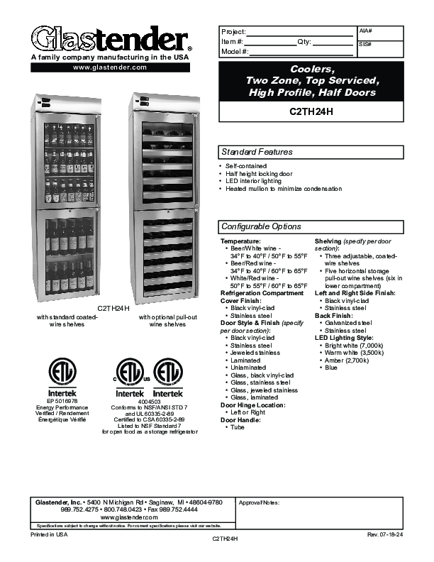 Cutsheet