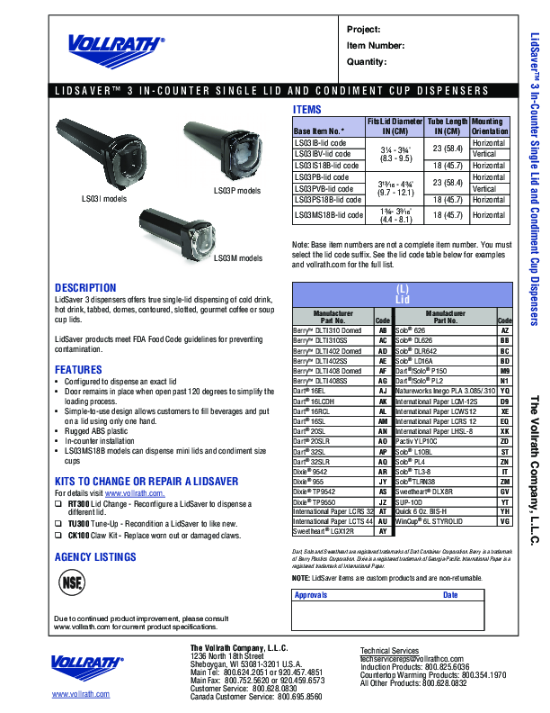 Cutsheet