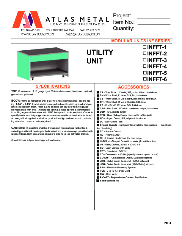 Cutsheet