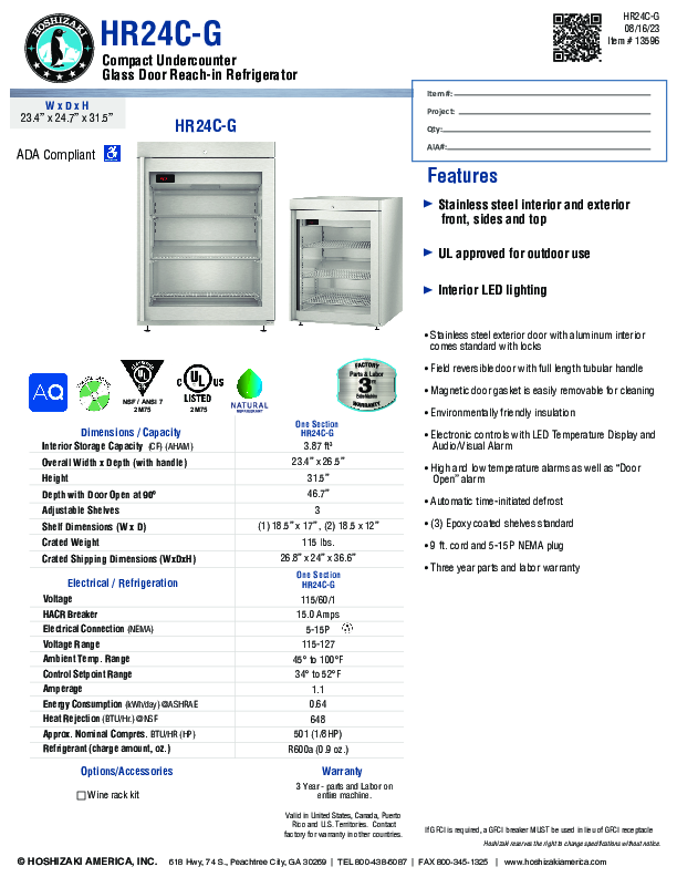 Cutsheet