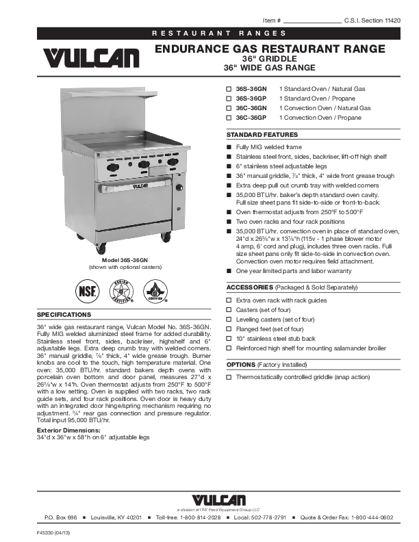 Cutsheet