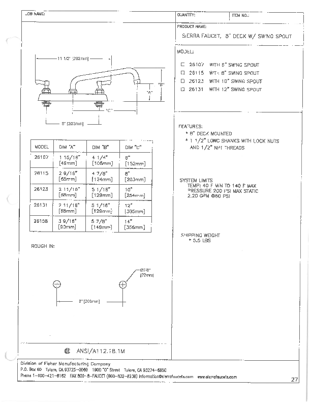 Cutsheet