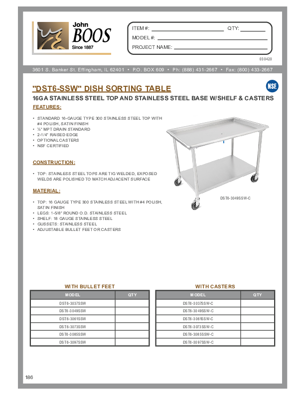 Cutsheet