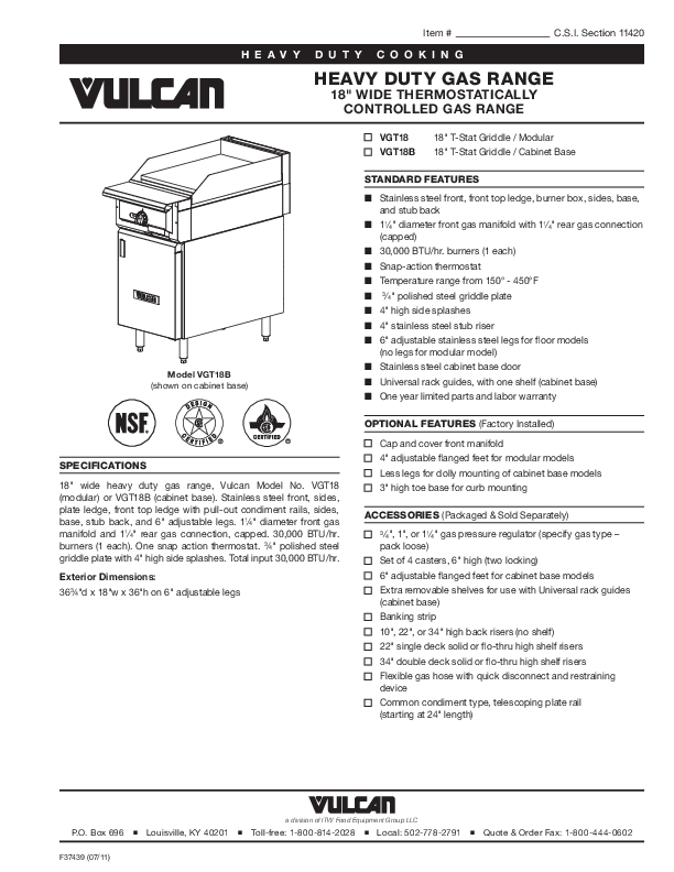 Cutsheet