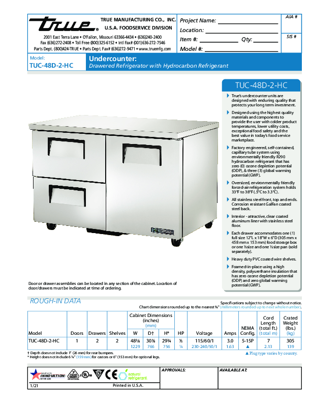 Cutsheet