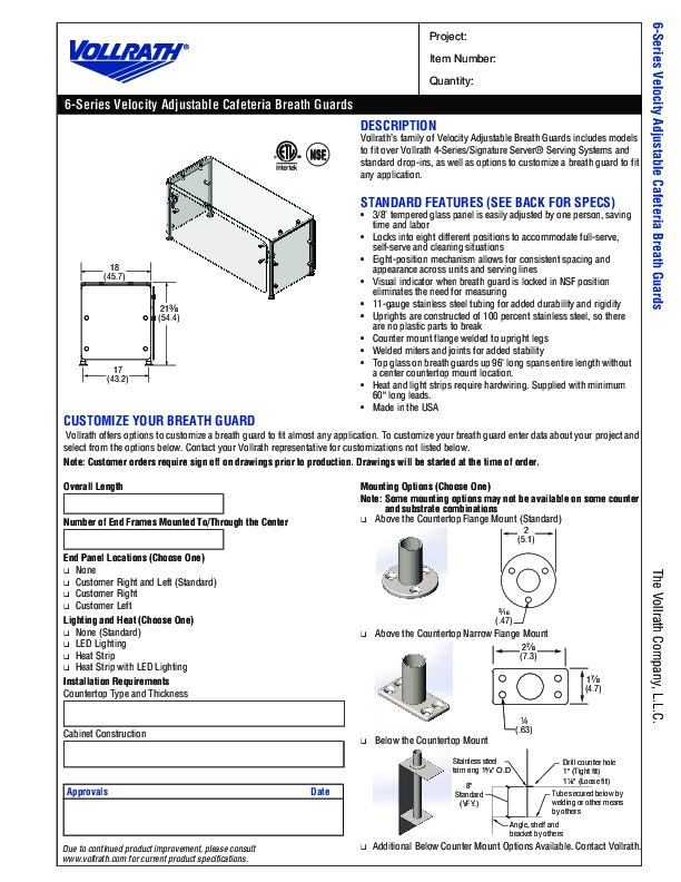 Cutsheet