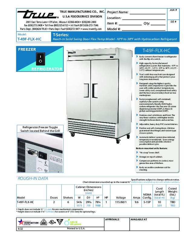 Cutsheet