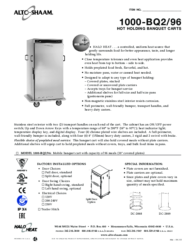 Cutsheet