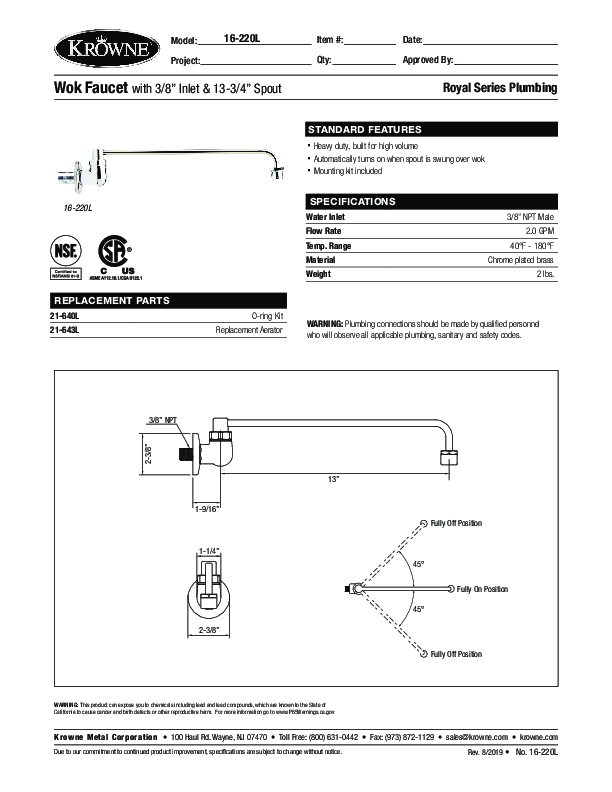 Cutsheet