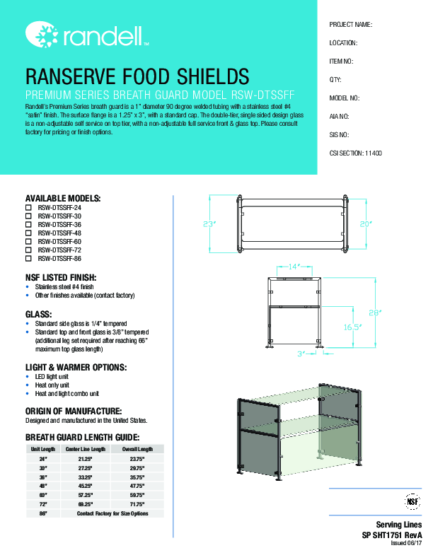 Cutsheet