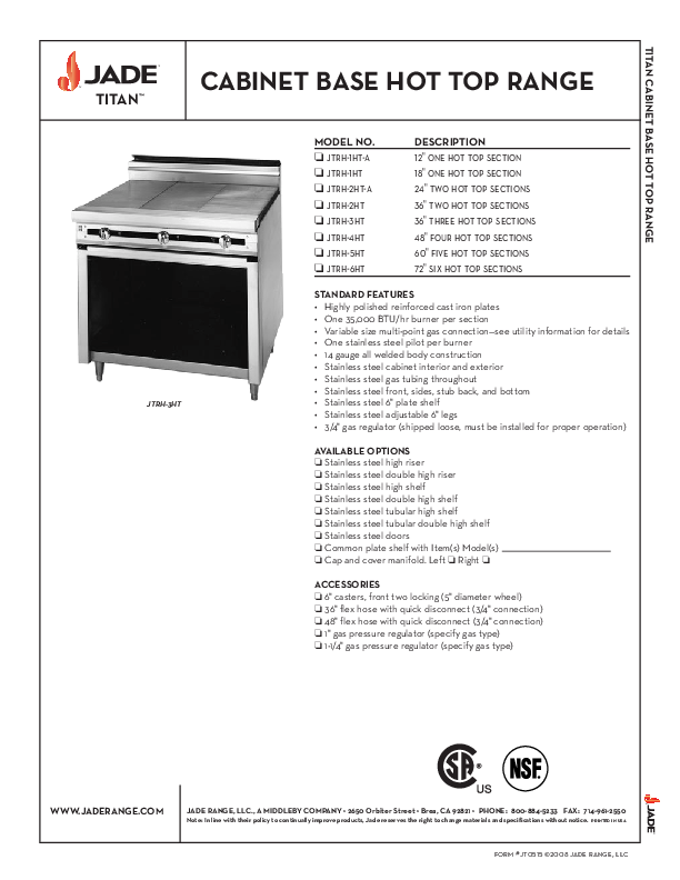 Cutsheet