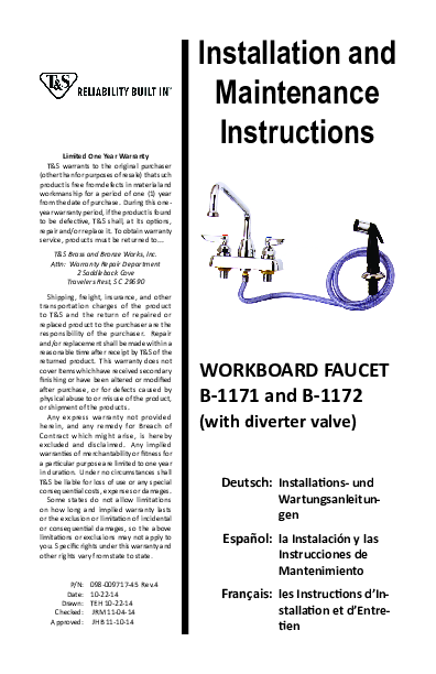 Installation And Maintenance Instructions