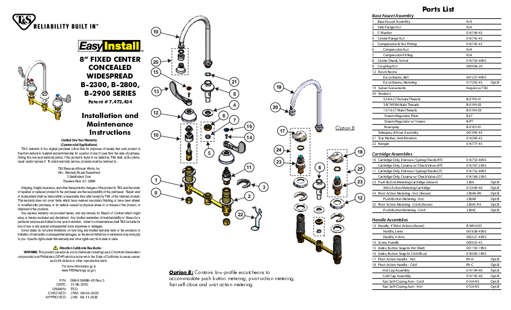 Installation And Maintenance Instructions