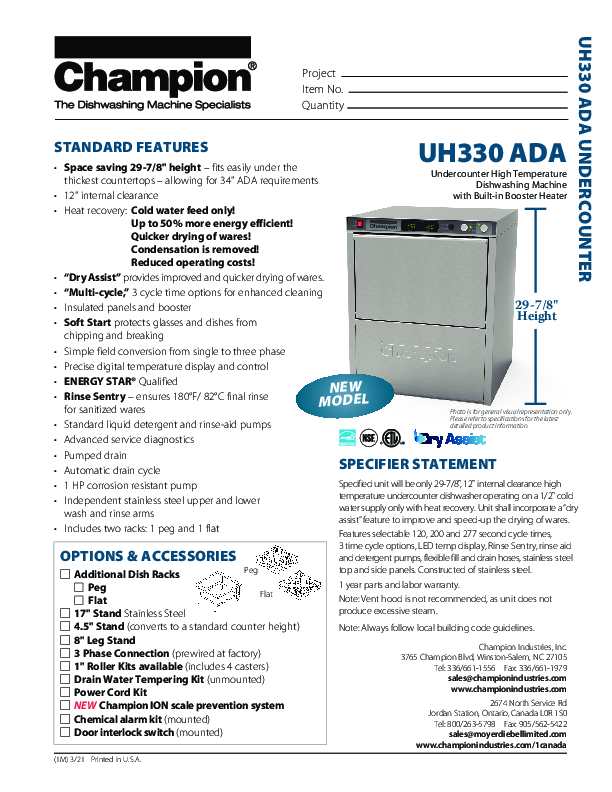 Cutsheet