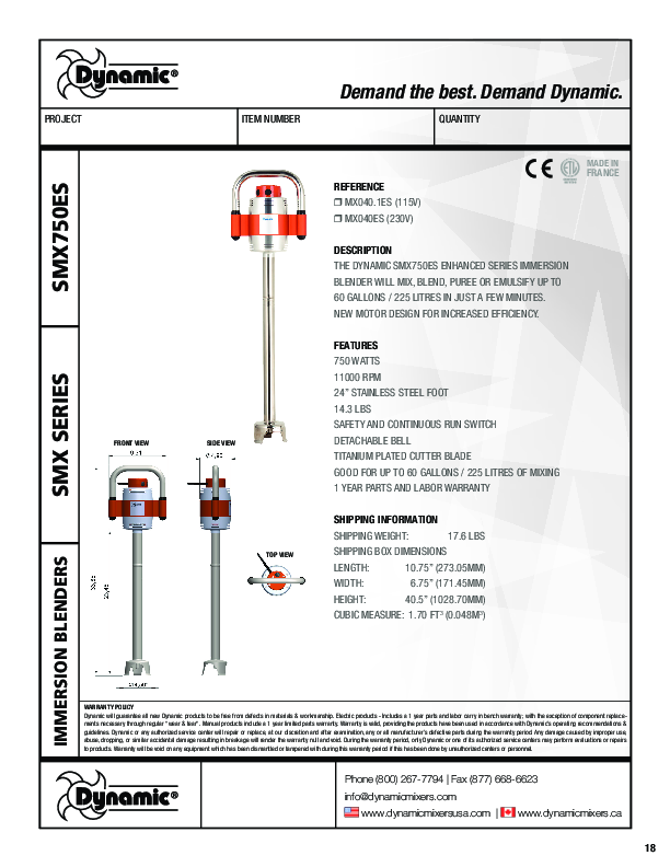 Cutsheet