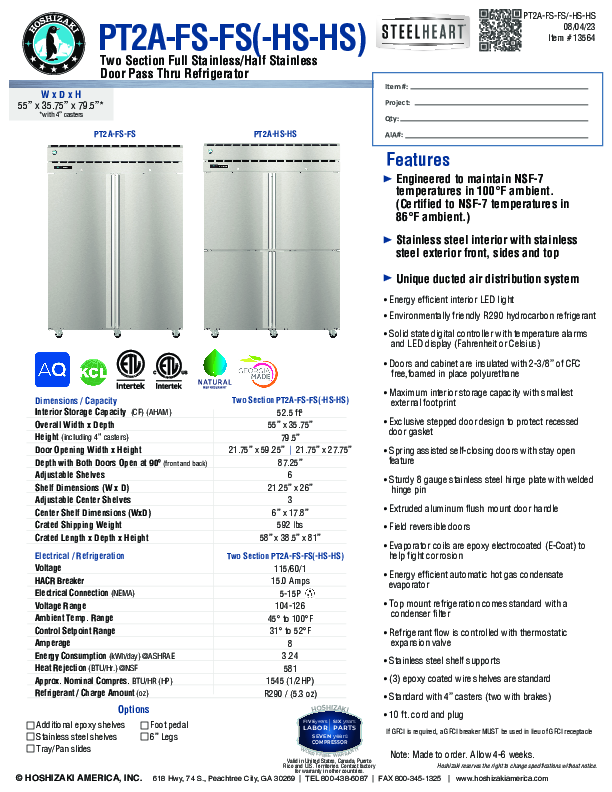 Cutsheet