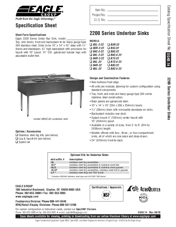 Cutsheet