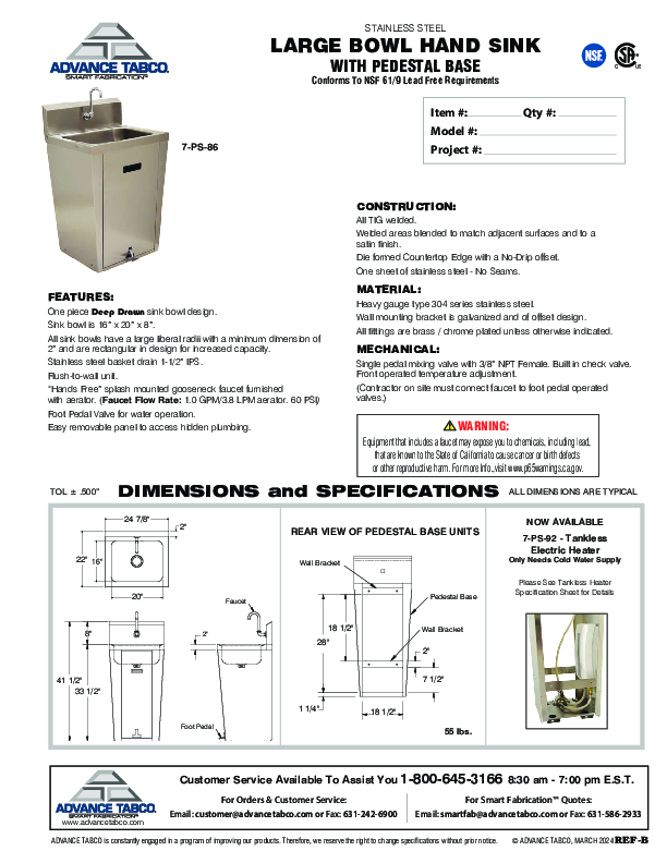 Cutsheet