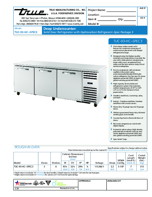 Cutsheet