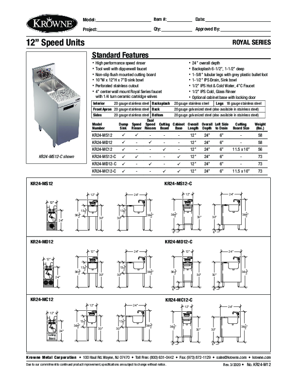 Cutsheet