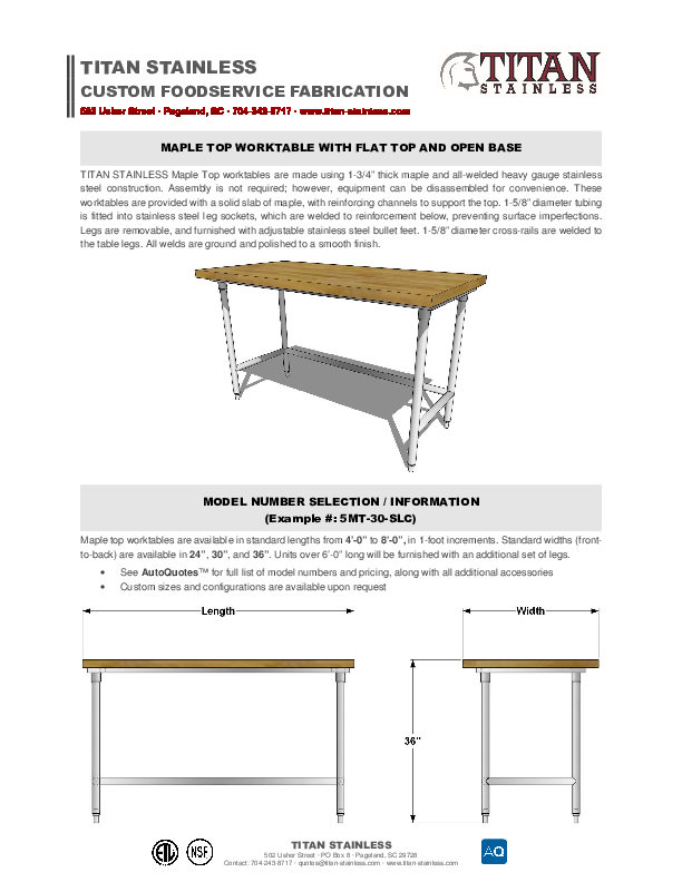 Cutsheet