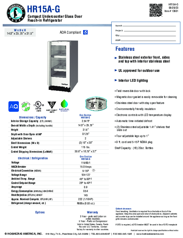 Cutsheet