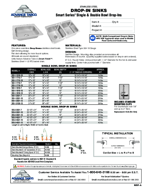 Cutsheet