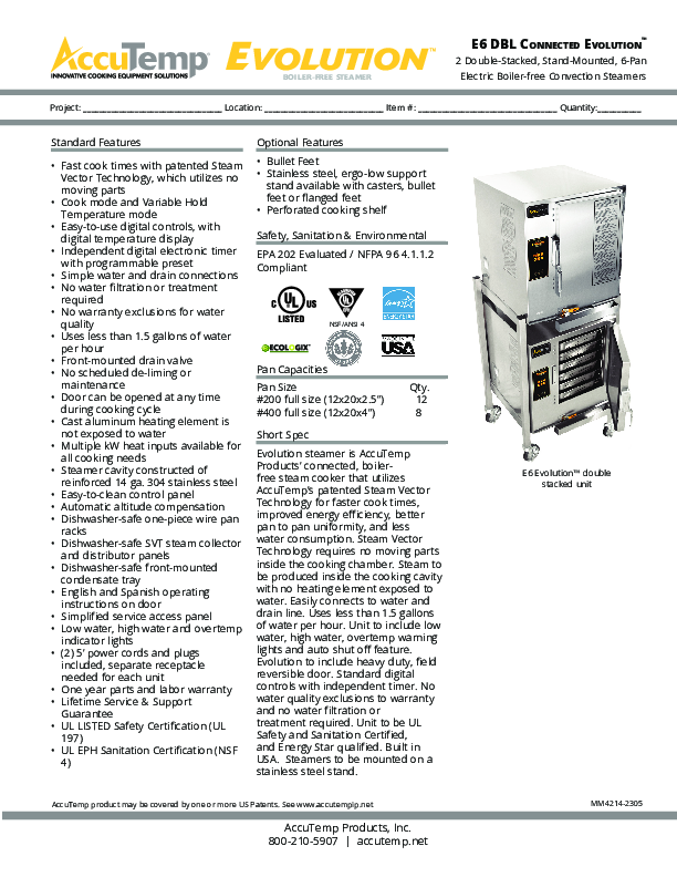 Cutsheet