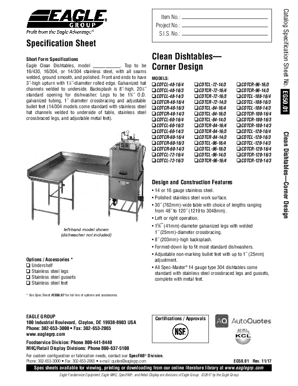 Cutsheet