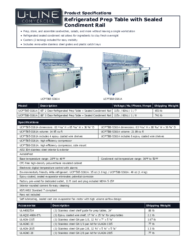 Cutsheet