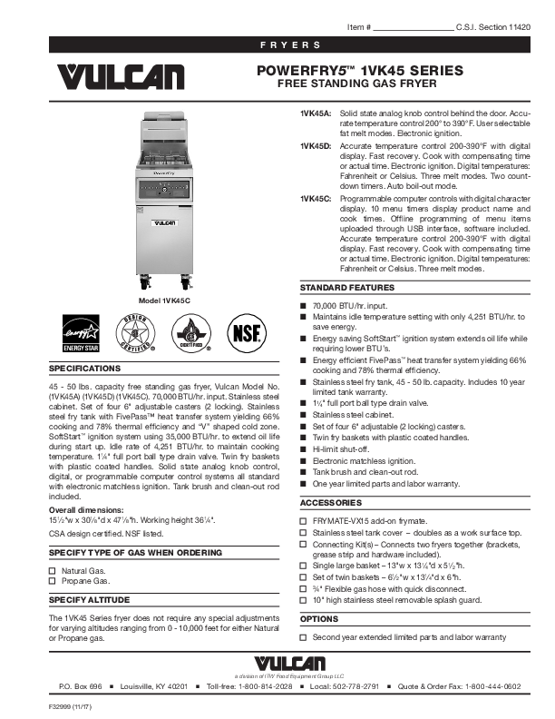 Cutsheet