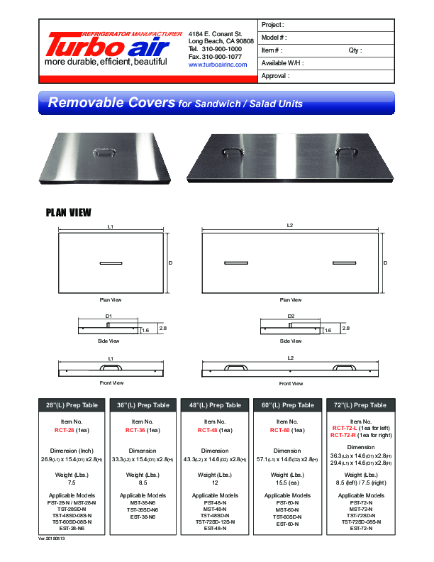 Cutsheet