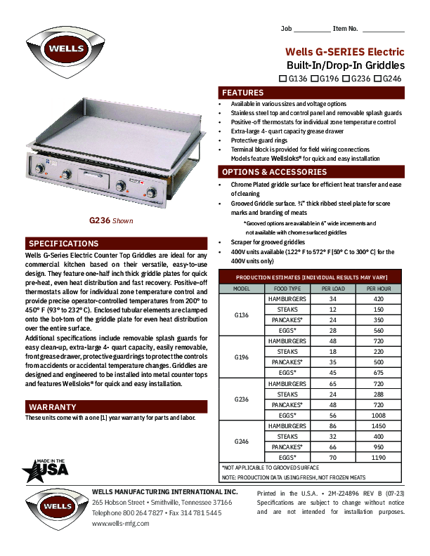 Cutsheet