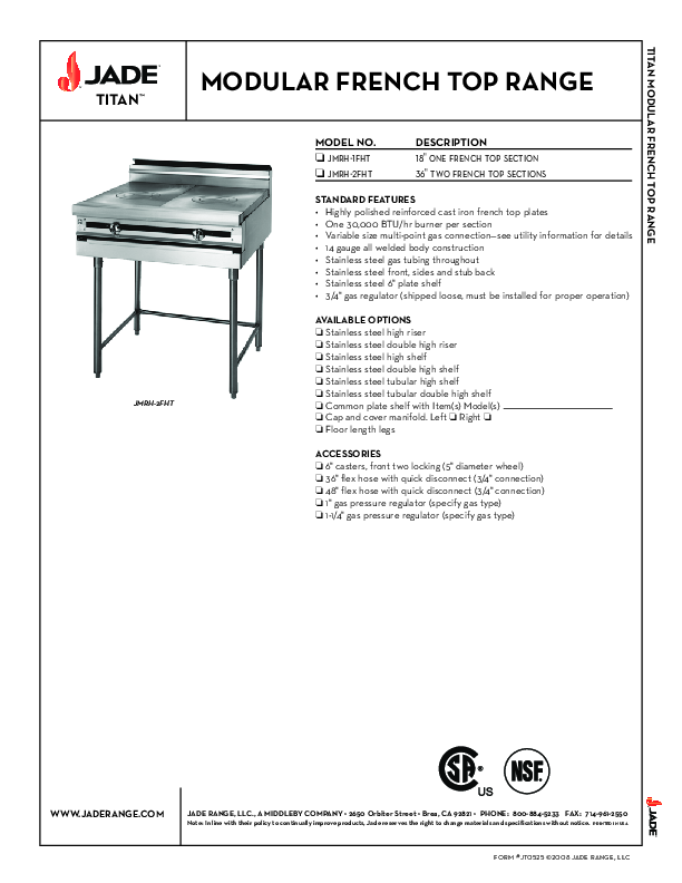 Cutsheet