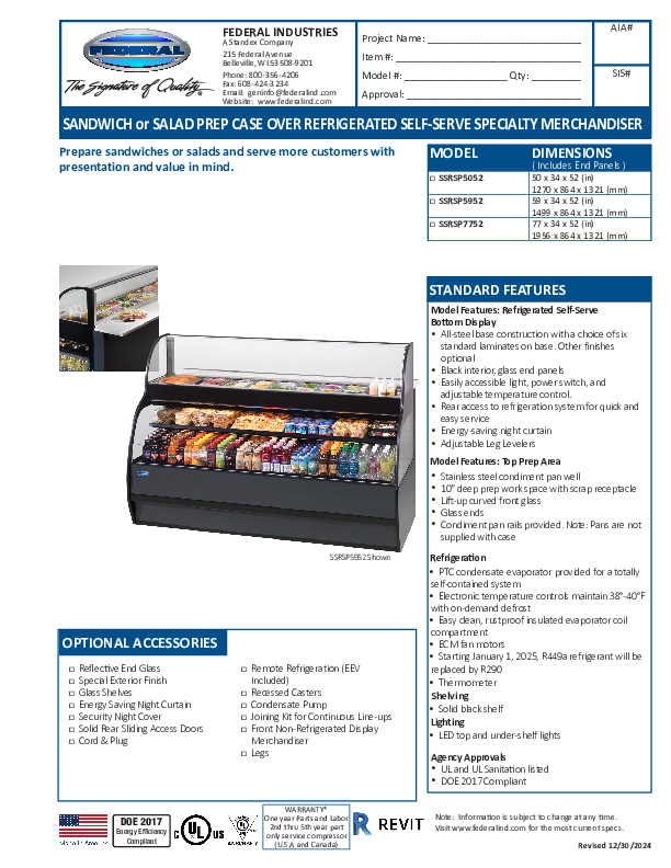 Cutsheet